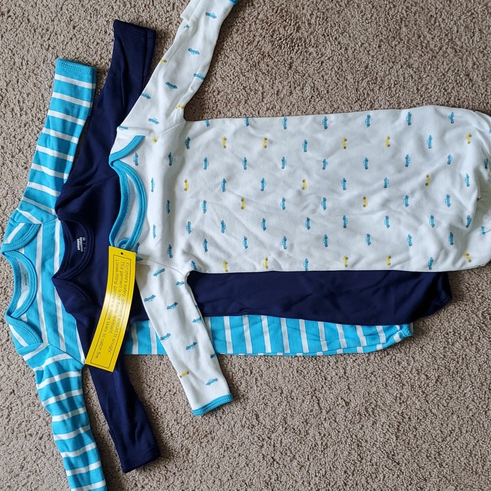 3 pack boys 0-6m sleep gowns